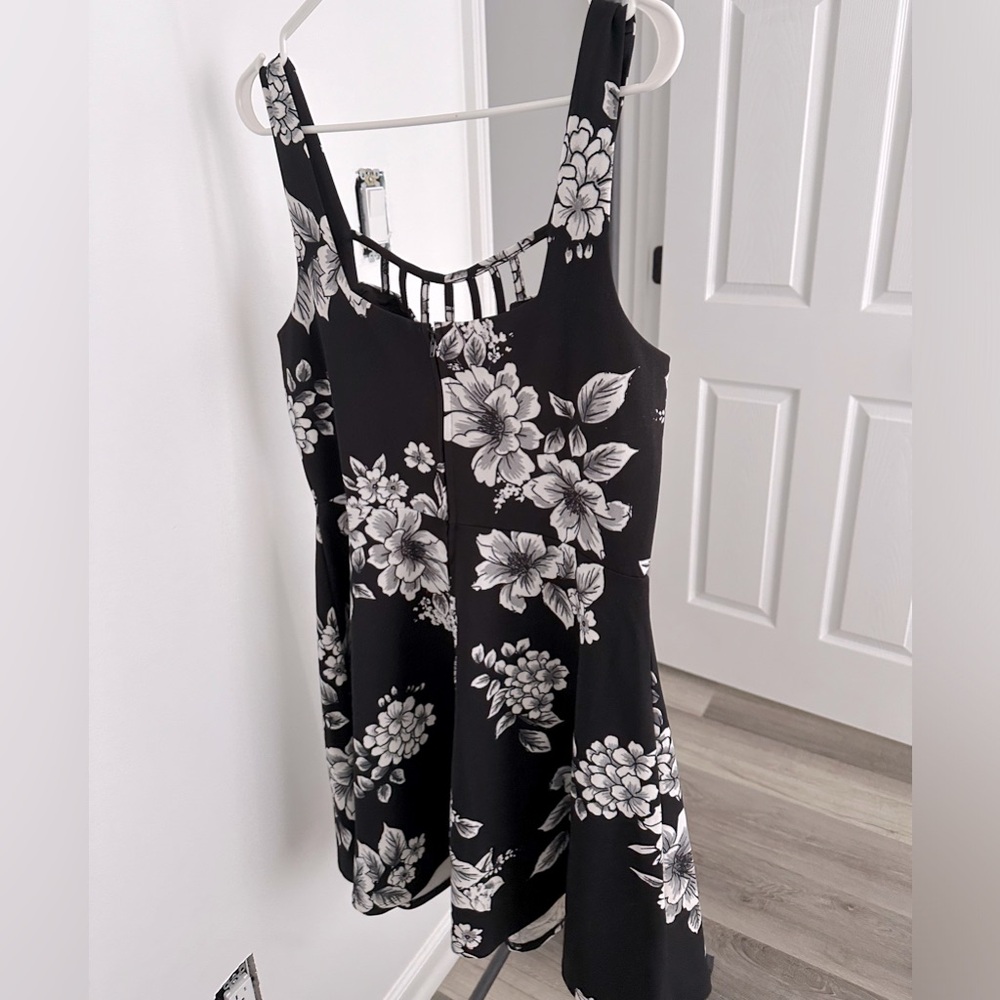 Black floral dress
